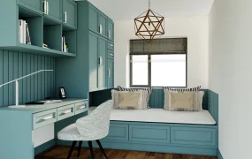 Dark Green Home Office