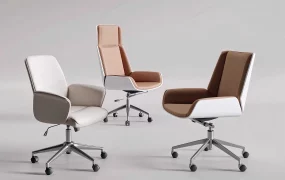 Modern Two Tone Executive Office Chairs SketchUp 3D Model
