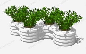White Raised Planter Bed Design
