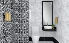 Small Black And White Bathroom