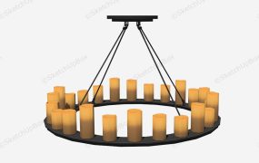 Wrought Iron Wagon Wheel Chandelier