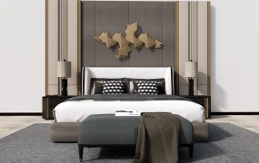 Bed & Headboard Accent Wall