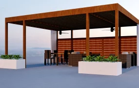 Natural Wood Pergola Design
