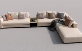Modern Beige Sectional Sofa