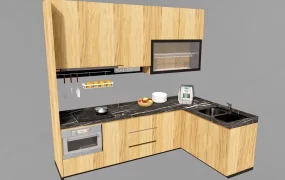 Small L Shaped Kitchen Cabinet