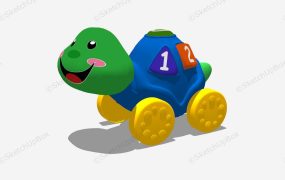 Cartoon Turtle Push Toy