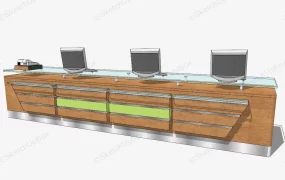 3 Person Reception Counter