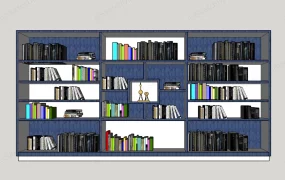 Blue And White Bookcase