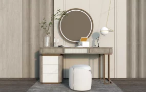 Luxury Leather Dressing Table Set