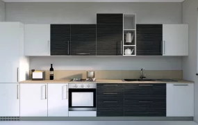 White And Black Kitchen Cabinets