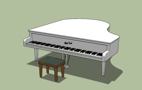 White Pearl Grand Piano