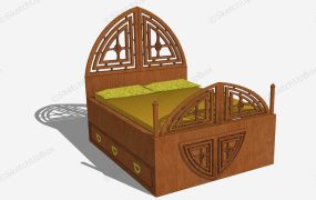 Vintage Wooden Toddler Bed