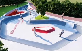 Outdoor Roller Skating Or Skate Park Facility