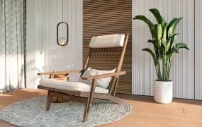 Minimalist Wood Lounge Chair