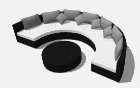 Black Rattan Patio Conversation Set