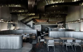 Dark Restaurant Interior