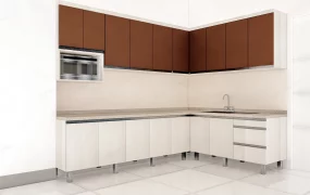 Modern Compact L Shaped Kitchen Cabinet
