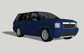 Classic Blue Station Wagon