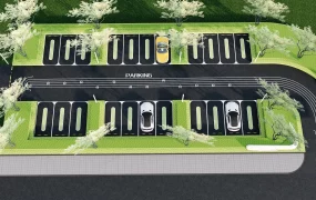 Modern Commercial Parking Lot Layout