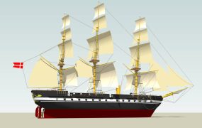 Ancient Danish Warship