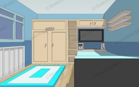 SMALL Boys Blue Bedroom