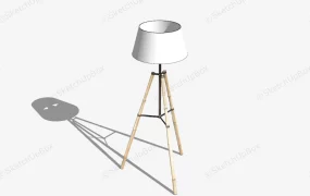 Triangle Bamboo Floor Lamp