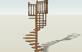 Modern Wood Spiral Staircase