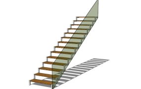 Floating Wood Stairs