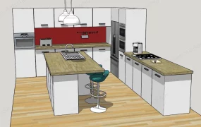 L Kitchen Cabinet And Island