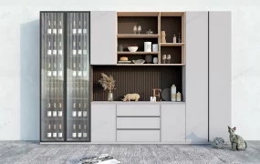 Tall Cupboard With Wine Storage