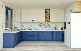 Blue And White Kitchen Design