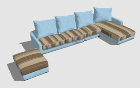 Light Blue Sectional Sofa