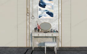 Makeup Dressing Table With Stool