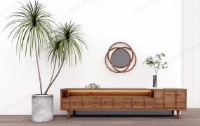 Low Media Console Cabinet