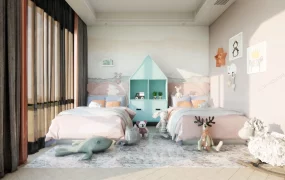Twin Bed Girls Room Idea