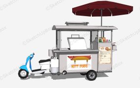 Motor Tricycle Mobile Vending Food Cart