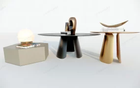 Gold & Black Nesting Coffee Table Set