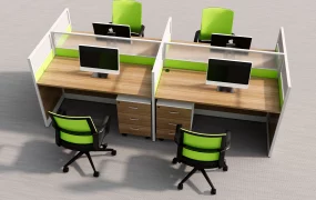 4 Person Office Workstation