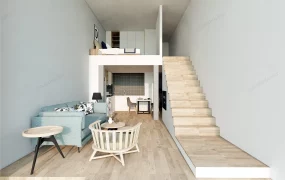 2 Bedroom Loft Apartment Floor Plan