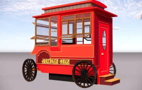 Vintage Food Vending Cart