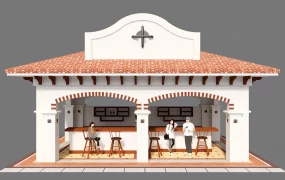 Outdoor Coffee Kiosk Design
