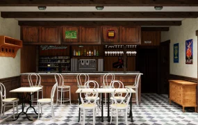 Rustic Bar And Restaurant Interior Design