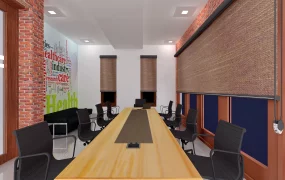 Conference Room With Brick Wall