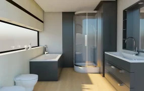 Bathroom Design With Bathtub And Shower