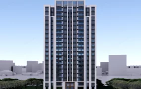 Modern High Rise Residential Apartment Tower SketchUp 3D Model