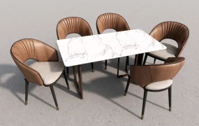 Leather Dining Room Set