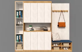 Entryway Storage With Bench