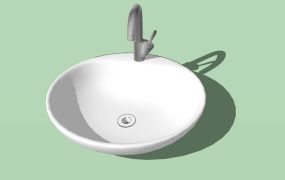 Ceramic Round Vessel Bathroom Sink