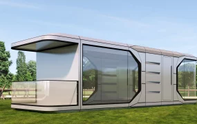 Futuristic Prefabricated Modular Capsule Cabin SketchUp 3D Model