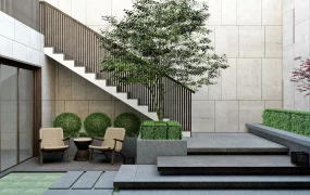 Small Sunken Patio Design